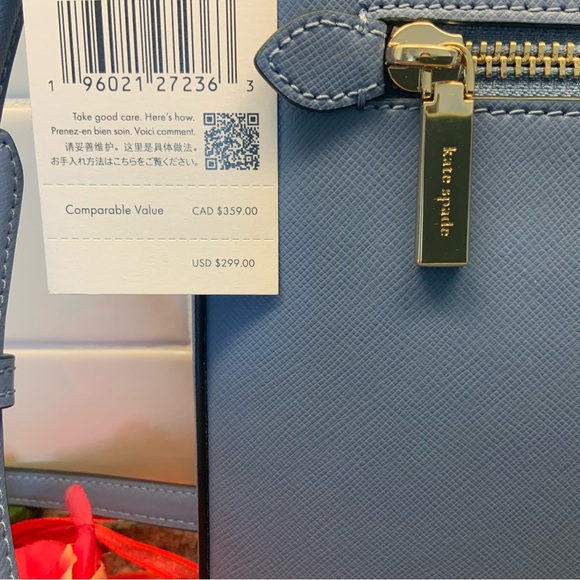 🔥NWT Kate Spade🔥crossbody Sadie in fresh blue spring color. Saffiano leather. - Picture 2 of 13
